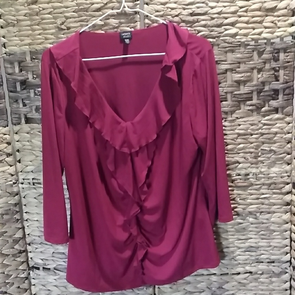 Rafaella Studio  maroon flirty Blouse